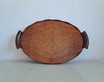 Very nice vintage wooden tray, 70s