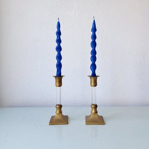 Set of 2 beautiful brass candlesticks, 1970s