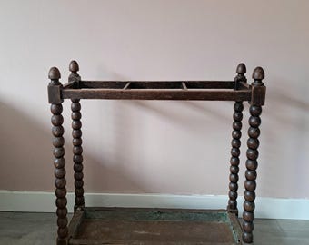 Vintage wooden umbrella stand, 1950s