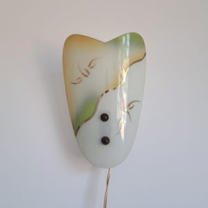 Beautiful glass wall lamp, 80s