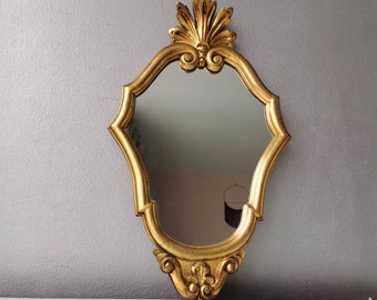 Belgian gold mirror, Art Deco style, 1970s