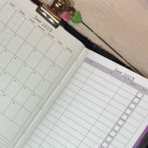 2024 Monthly Bill Planner Travelers Notebook Insert, Refill Planner Insert, Yearly Budgeting Notebook, Minimal Layout, Financial Tracking