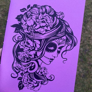 Travelers Notebook Einsätze, Sugar Skull Print, Dot Grid Papier Journal, liniertes Notizbuch, Musik Komposition Notizbuch, Planer Refill, Checkliste