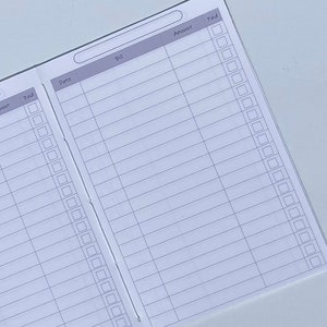 Undated Monthly Bill Planner Travelers Notebook Insert, Refill Notebook, Budgeting, Printed, Minimal Layout, Financial Tracking