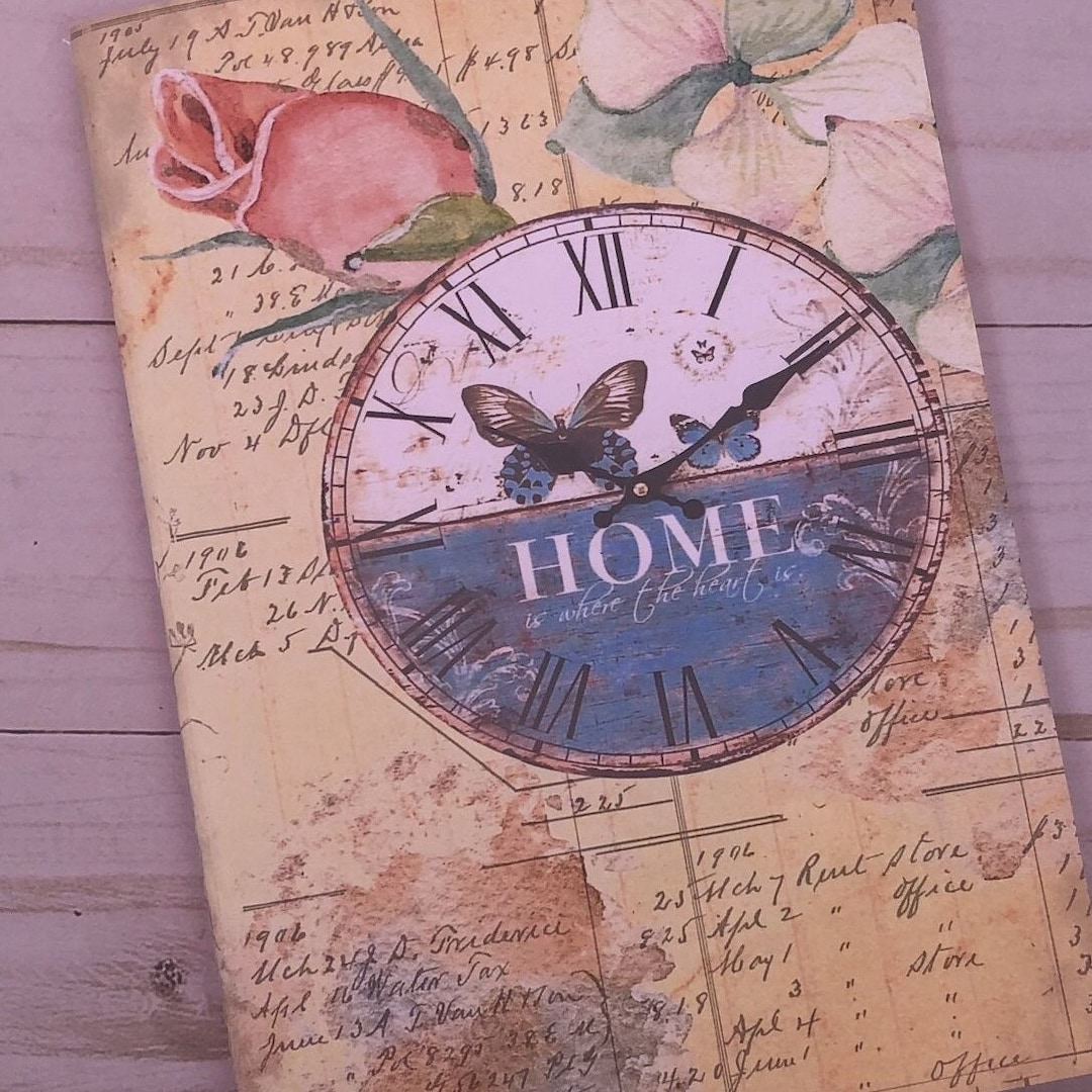 Vintage Clocks Junk Journal Insert, Traveler’s Notebook Insert, Printed ...