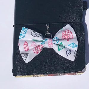Fabric Bow Charm, Travelers Notebook Charm, TN Charm, Planner Charm, Charm, Elastic Charm, Bow Charm