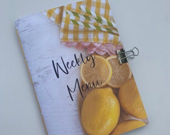 Weekly Menu Planner Travelers Notebook Insert, Refill Notebook, Meal Planning, Minimal Layout, Grocery List, Meal Tracking, Undated Weekly