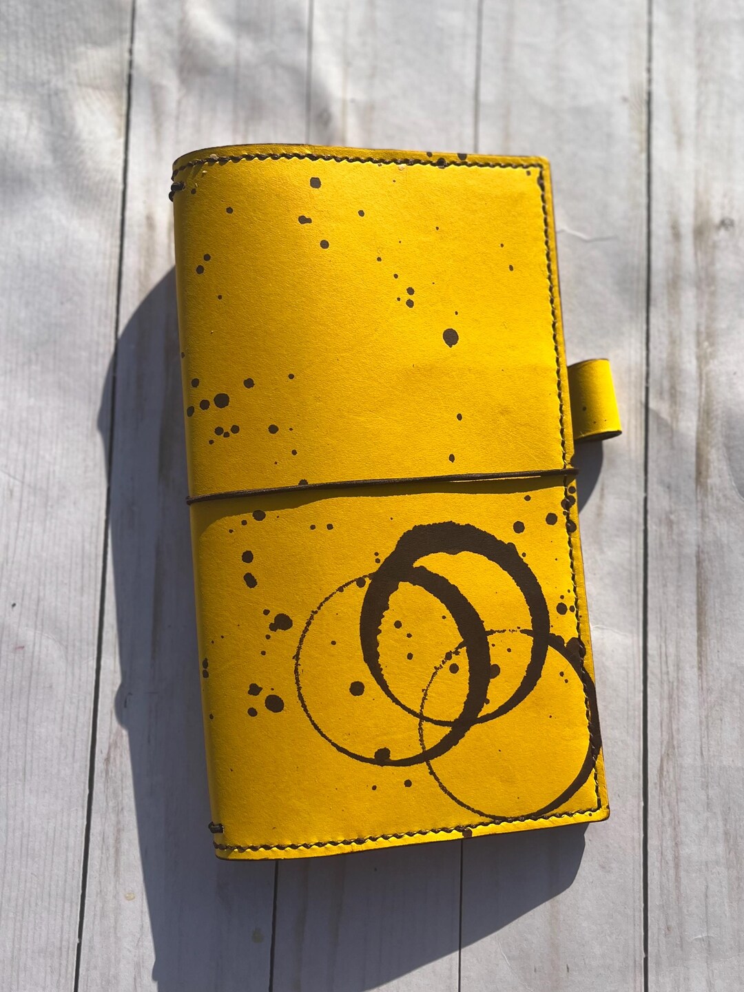 Travelers Notebook Leather Journal, Refillable Planner Cover, TN Cover ...