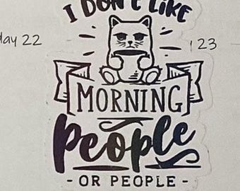 Antisocial Funny Die Cut Sticker, Funny Laptop Decal, Journal Sticker