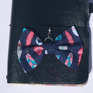 Fabric Bow Charm, Travelers Notebook Charm, TN Charm, Planner Charm, Charm, Elastic Charm, Bow Charm