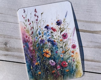 Watercolor Wildflowers Travelers Notebook Dashboard, Ringbound Planner Pencil Board, Budget Binder Dashboard, A5 B6 A6 Personal Pocket