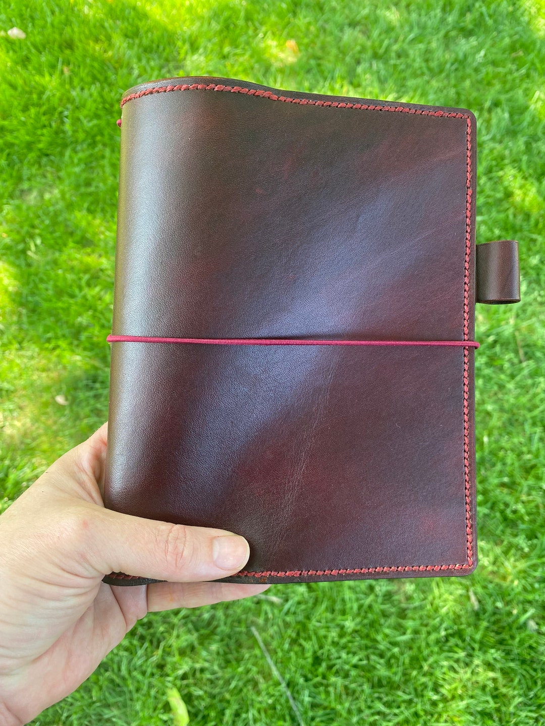 Travelers Notebook Leather Journal, Refillable Planner Cover, TN Cover