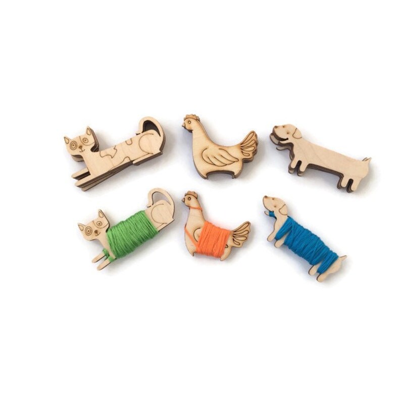 Flossy Embroidery Floss Bobbins Wood Floss Bobbin Set of 15 Etsy