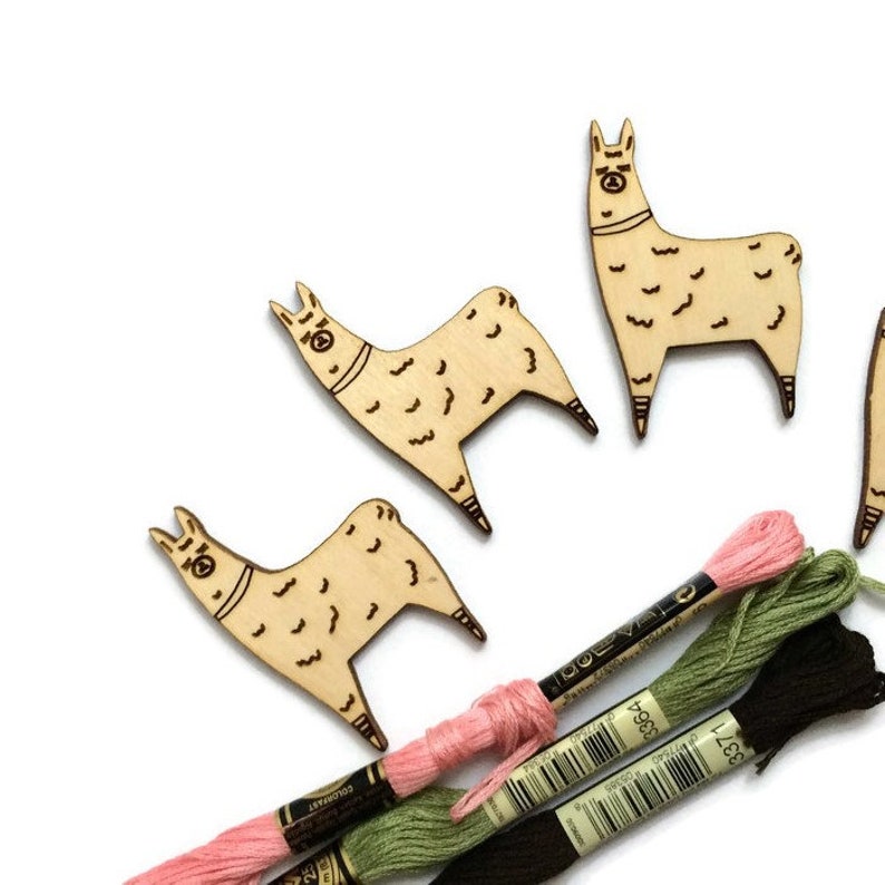 Embroidery bobbins Llama cross stitch bobbins Etsy