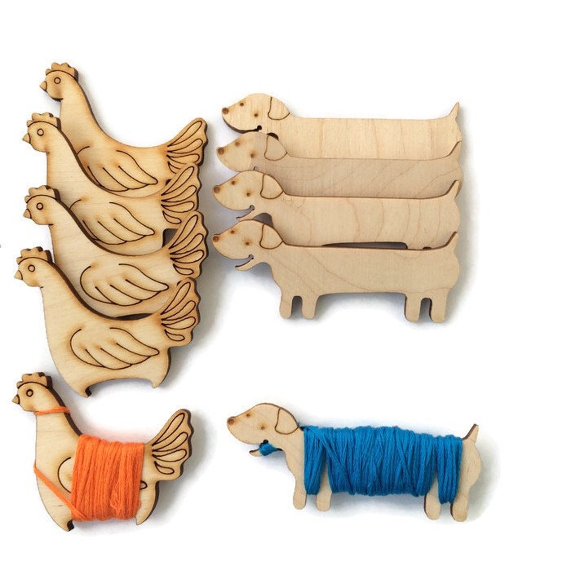 Flossy Embroidery Floss Bobbins Wood Floss Bobbin Set of 15 Etsy