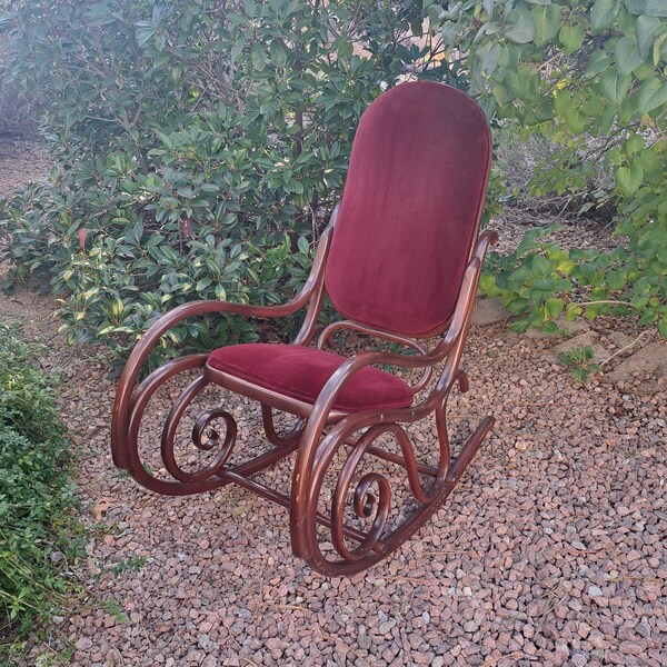 Red Rocking Chair - Etsy