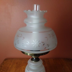 Vintage Quoizel 3 Way Double Globe Filigree Hurricane Lamp