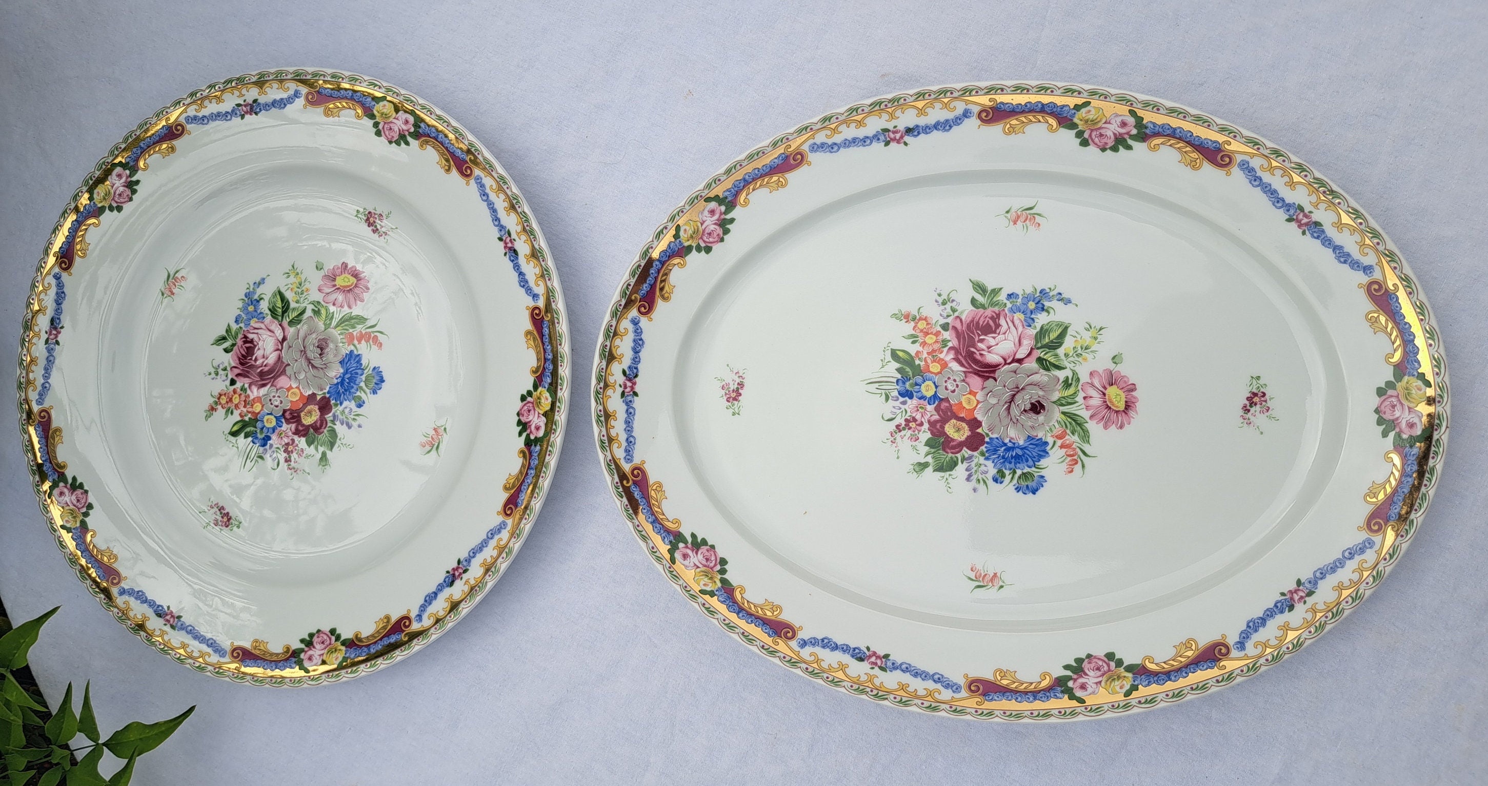 Vintage T. Limoges DEPOS Dinner Plates & Servingware by LG 
