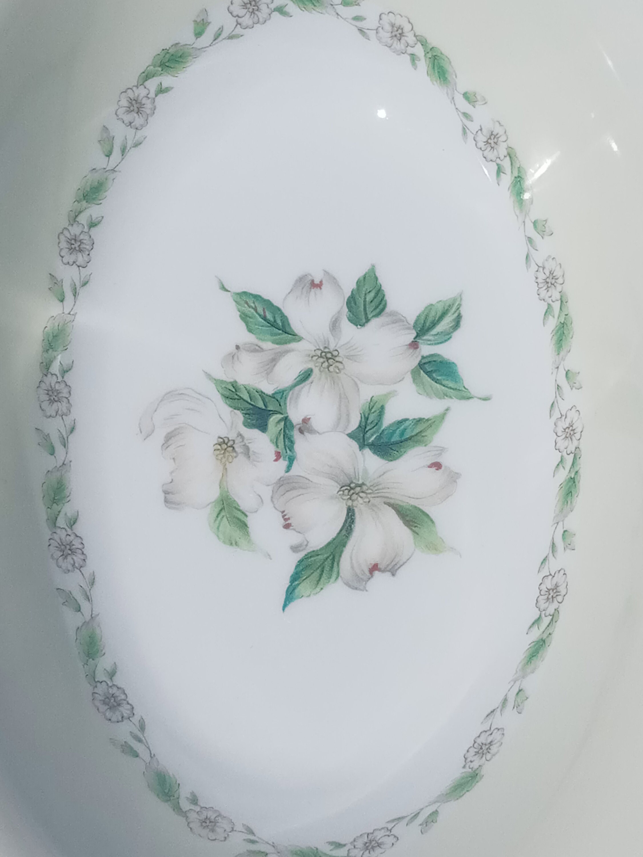 Noritake #5029 White Flower Band Tea Cup and Serving Ware