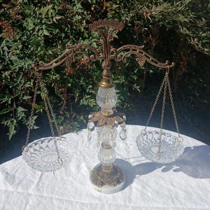 Vintage Brass & Crystal Scales - Etsy