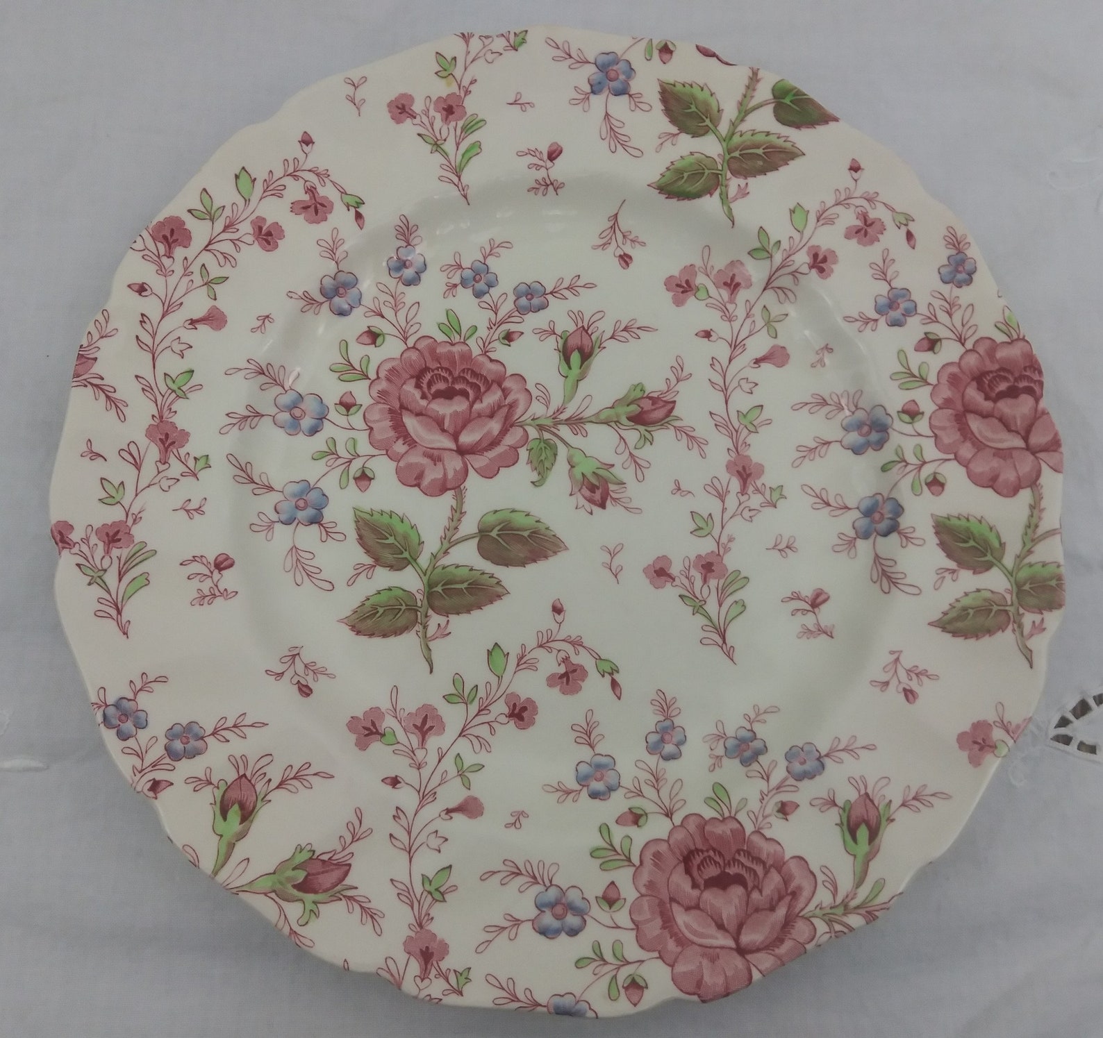 Rose Chintz Vintage Pink China Made In England By Johnson Bros Etsy