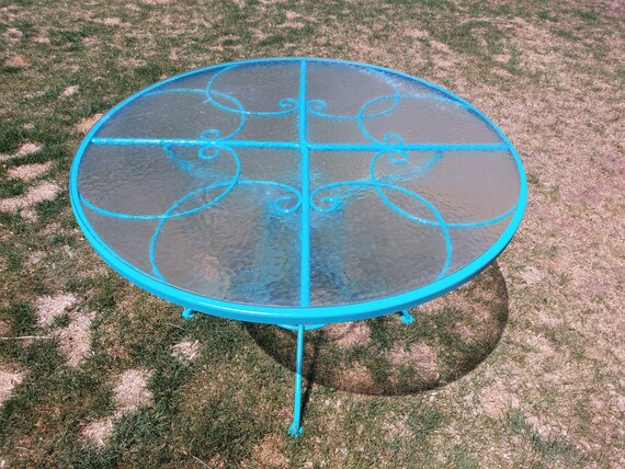 Vintage Lyon Shaw Wrought Iron Outdoor Garden Table With 4 - Lyon Shaw Outdoor Furniture Vintage Lyon Shaw Wrought Iron Outdoor Garden Table With 4 - Lyon Shaw Outdoor Furniture