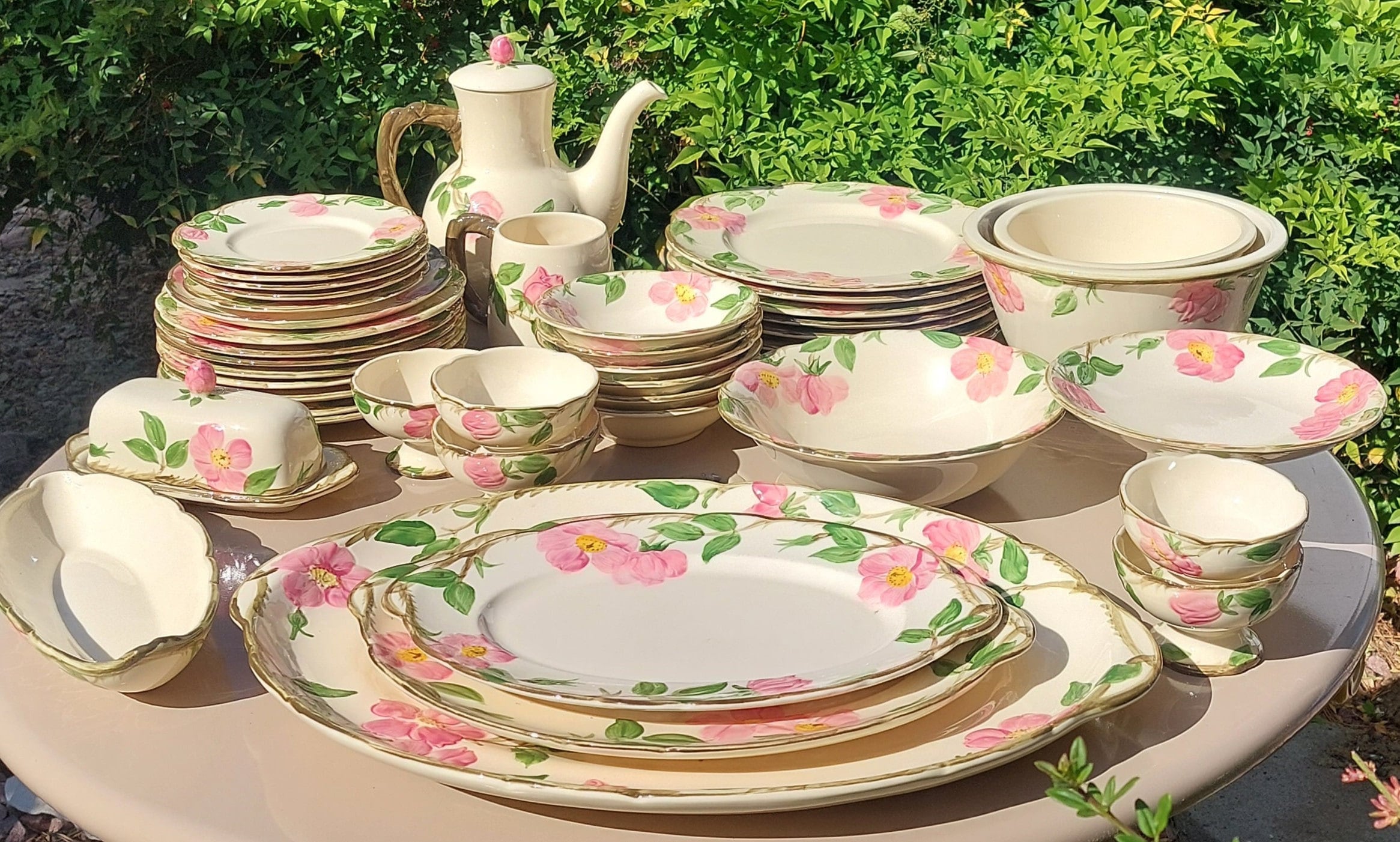 Vintage Franciscan Desert Rose Earthenware USA Backstamp Hand