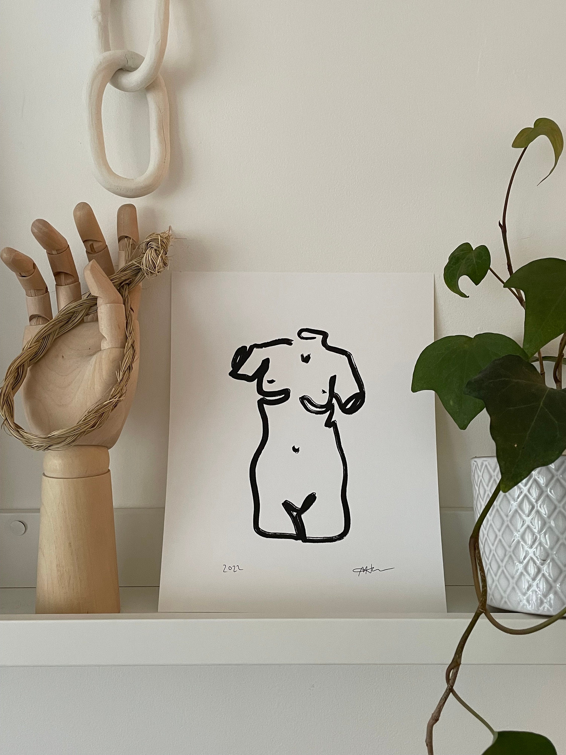 Contour Line Ink Print - Body #2 - Etsy Canada