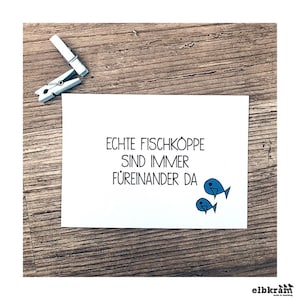 Postkarte Echte Fischköppe
