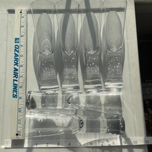 Krasnoyarsk Verve Champagne Flute Crystal Glass Bubble Stem Handmade Crate & Barrel