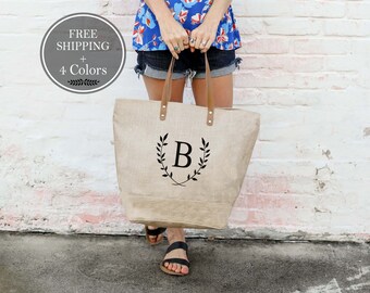 4 Colors Large Beach Bag with Water Resistant Lining Burlap Market Bag Housewarming Gift for New Neighbor Hostess Gift Beach Accessories