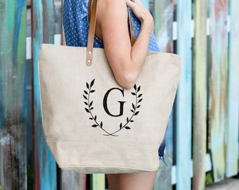 Bridesmaid Tote Bags for Bridesmaids | Bridesmaid Gift | Personalized Tote Bag | Zippered Tote Bags with Pockets | Gifts for Bridal Party