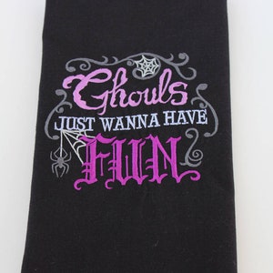 Halloween Tea Towels, Embroidered Tea Towels, Funny Tea Towels, Holiday Decor Halloween, Kitchen Decor