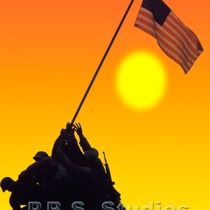 Iwo Jima Memorial Washington DC – Photograph Print – Matted Photograph