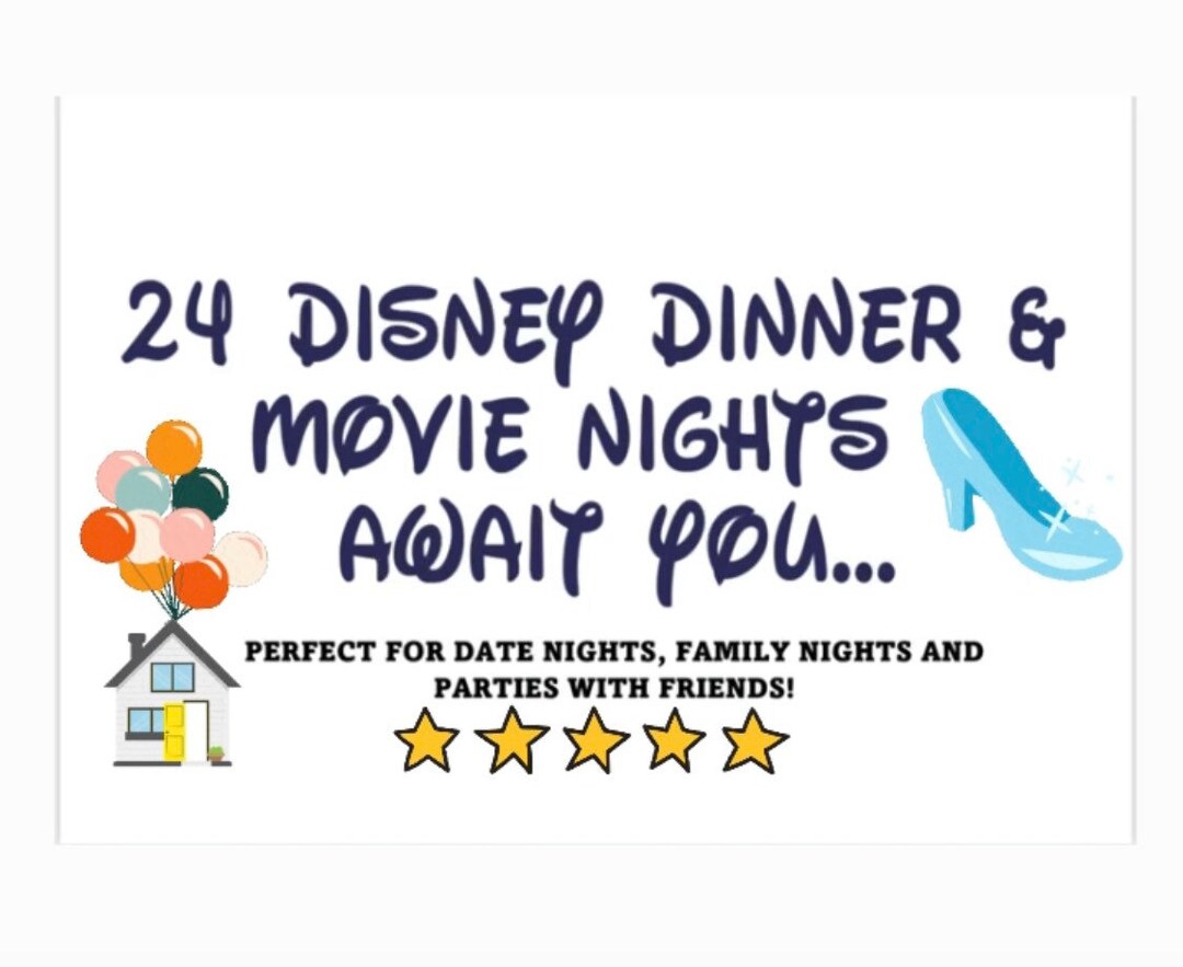 5 Magical Dinner and Movie Night Digital Document All 24 Etsy