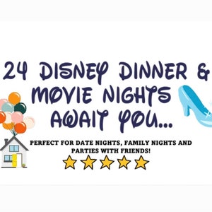 Magical Menu and Movie Night Digital Document || All 24 Cards Included || Instant Download