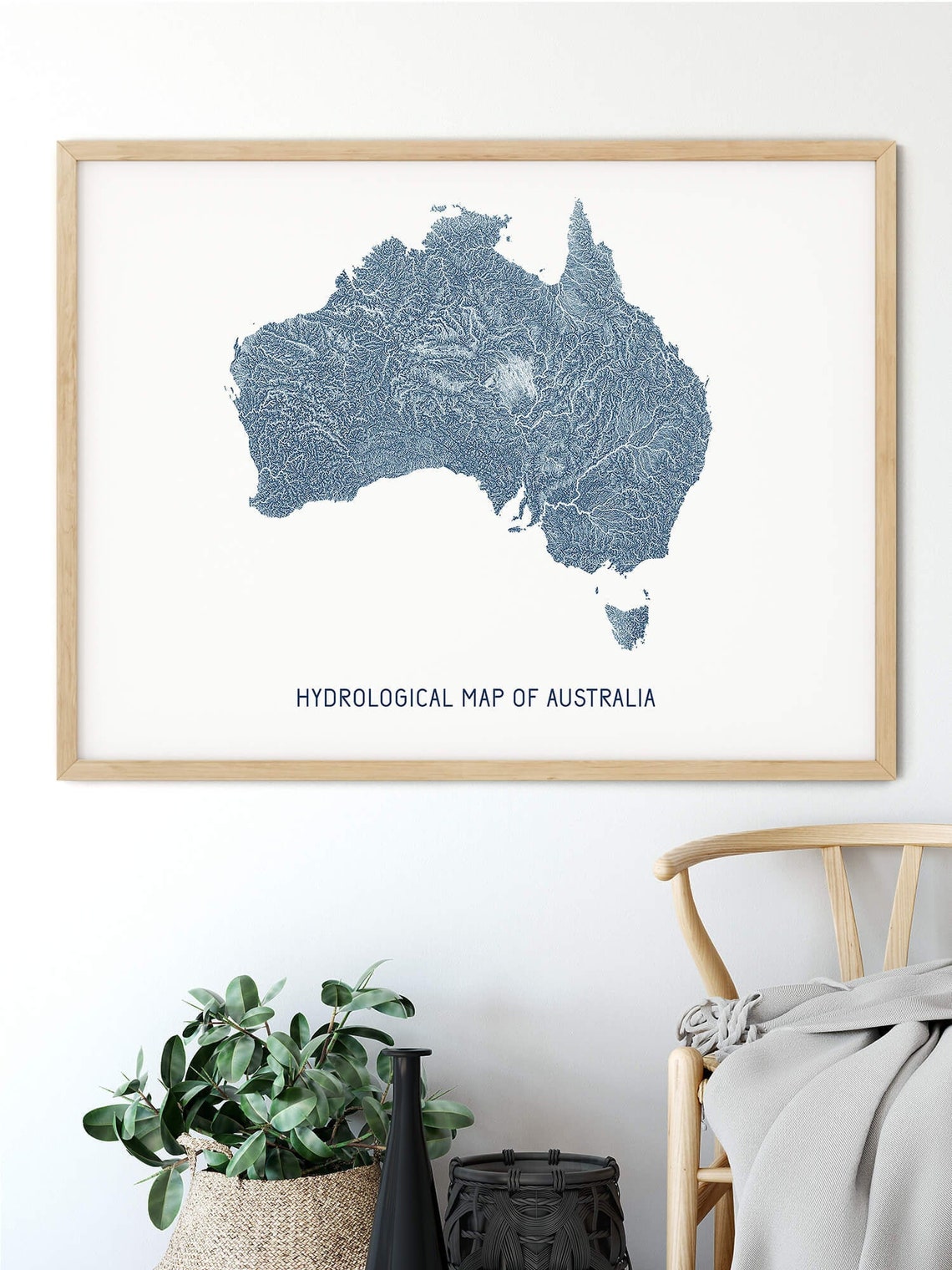 Hydrologische Karte von Australien Australien Hydrologische | Etsy