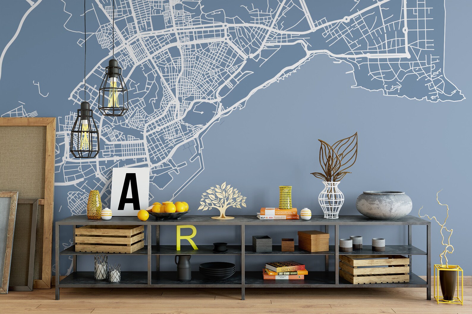 Custom City Map Mural Any City and Size Your Place Etsy