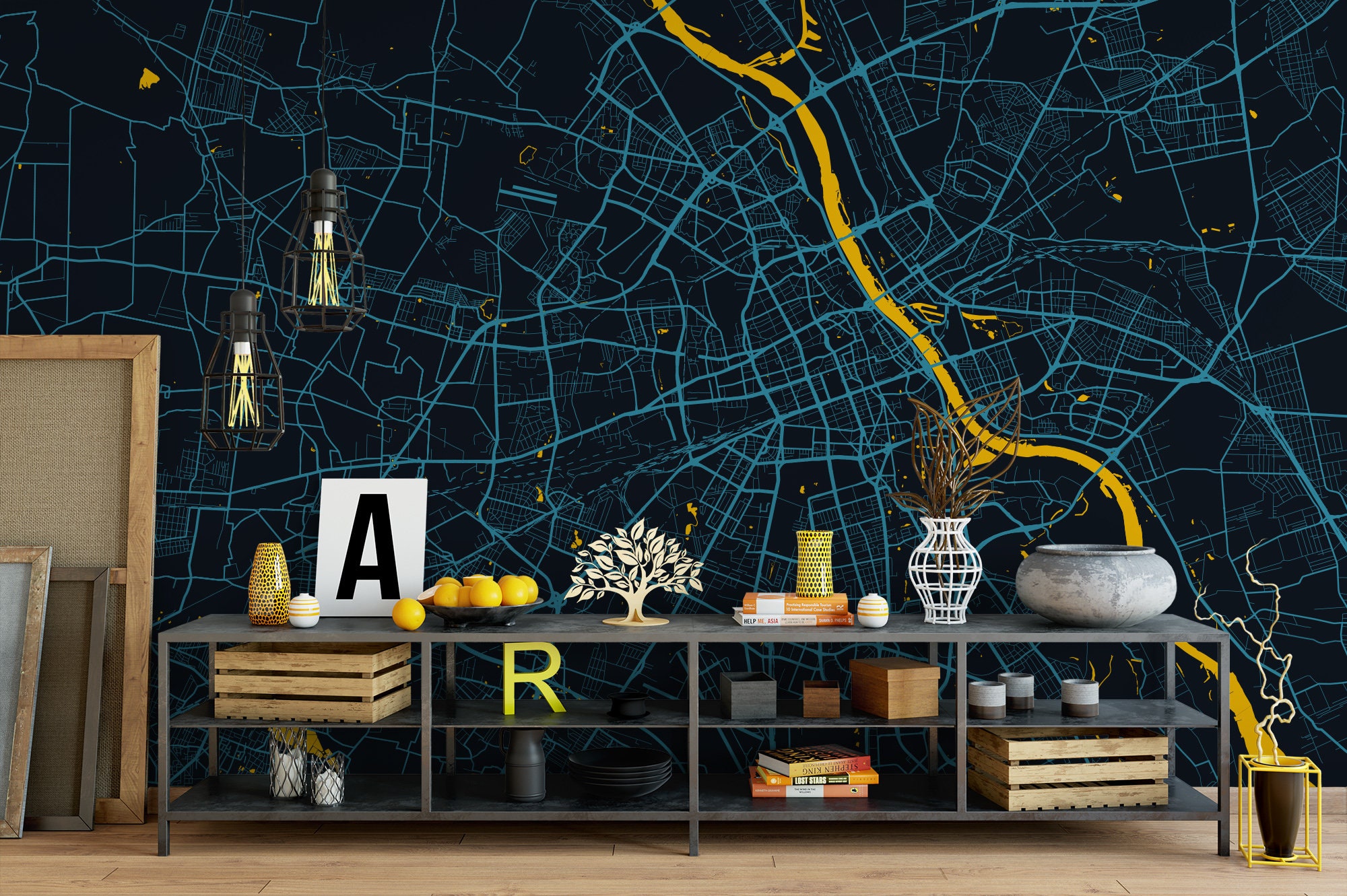 Custom City Map Mural Any City and Size Your Place Etsy