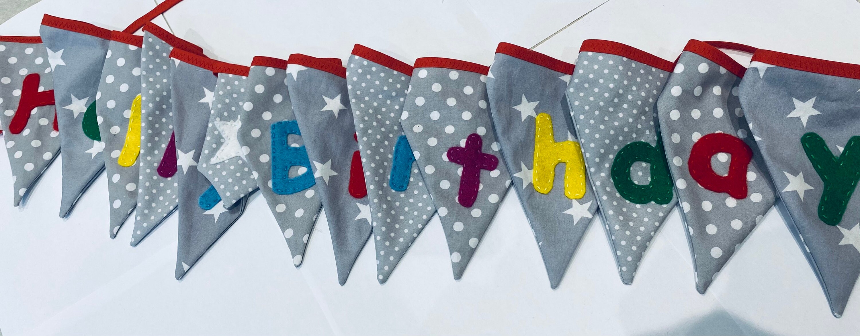 Fabric Hand Sewn happy Birthday Banner Bunting - Etsy