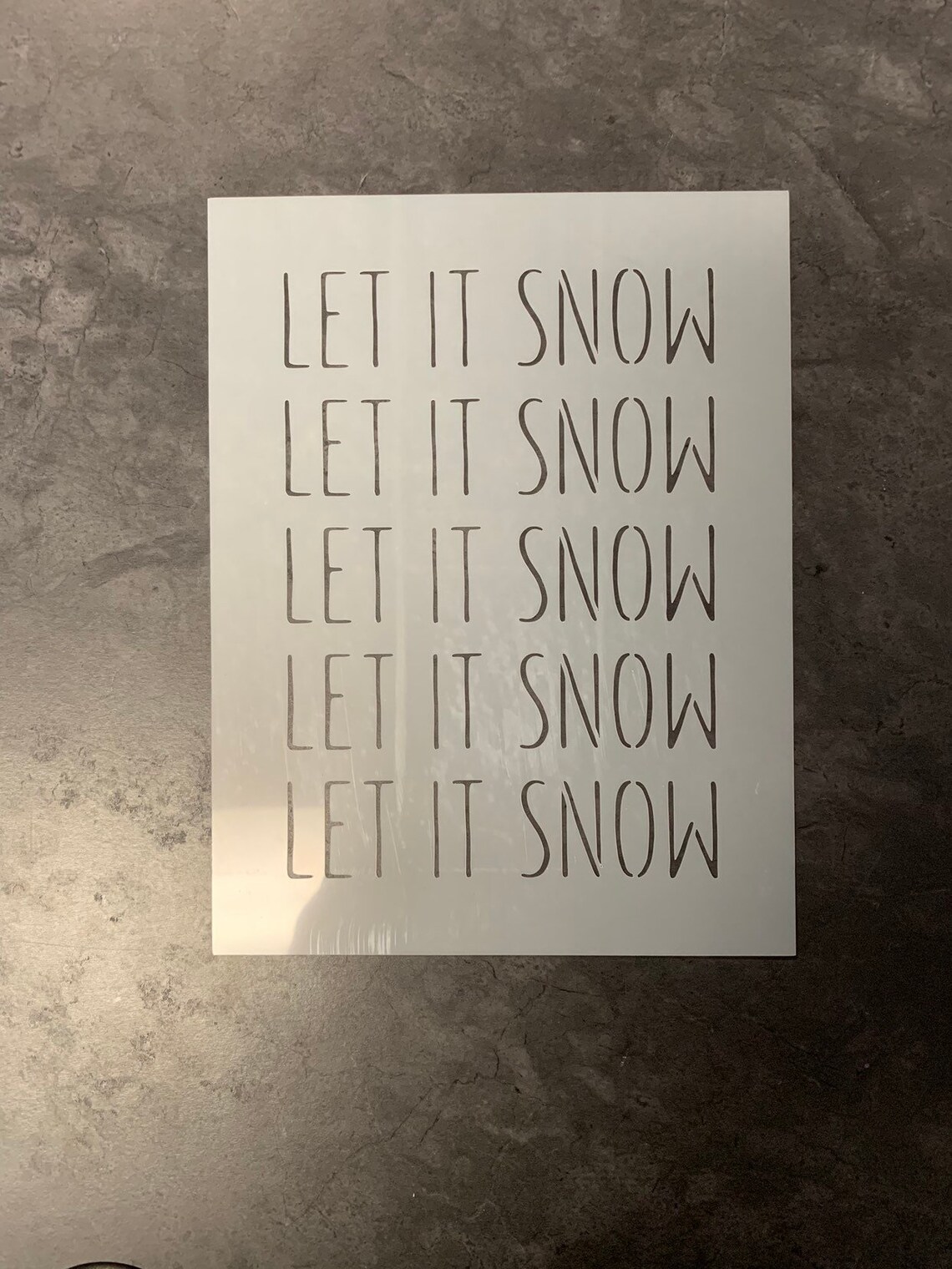 Let It Snow Stencil / Let It Snow Reusable Stencil / Christmas - Etsy