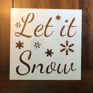 Let It Snow Stencil / Let It Snow Reusable Stencil / Let It Snow ...