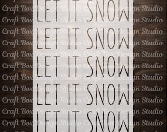 Let It Snow Stencil / Let It Snow Reusable Stencil / Christmas Stencil