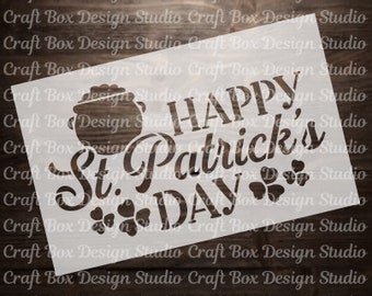 Happy St. Patrick's Day Reusable Stencil / St. Patrick's Day Stencil