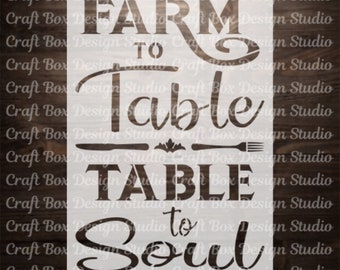 Farm To Table Stencil / Reusable Stencil