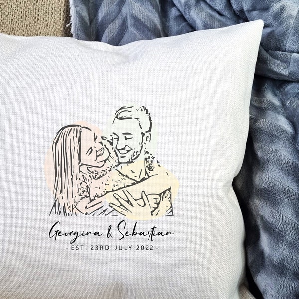 COUPLES CUSHION COVER, Wedding Gift, Gift for Couple, Cushion Cover for Wedding, Cotton Wedding Gift, 1st Wedding Anniversary, Anniversary