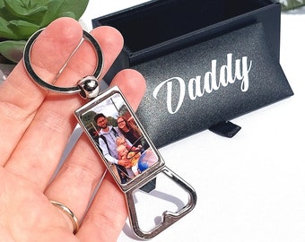 GEPERSONALISEERDE FLESOPENER sleutelhanger, beste man cadeau, beste man sleutelhanger, cadeau voor stalknecht, foto flesopener, foto sleutelhanger