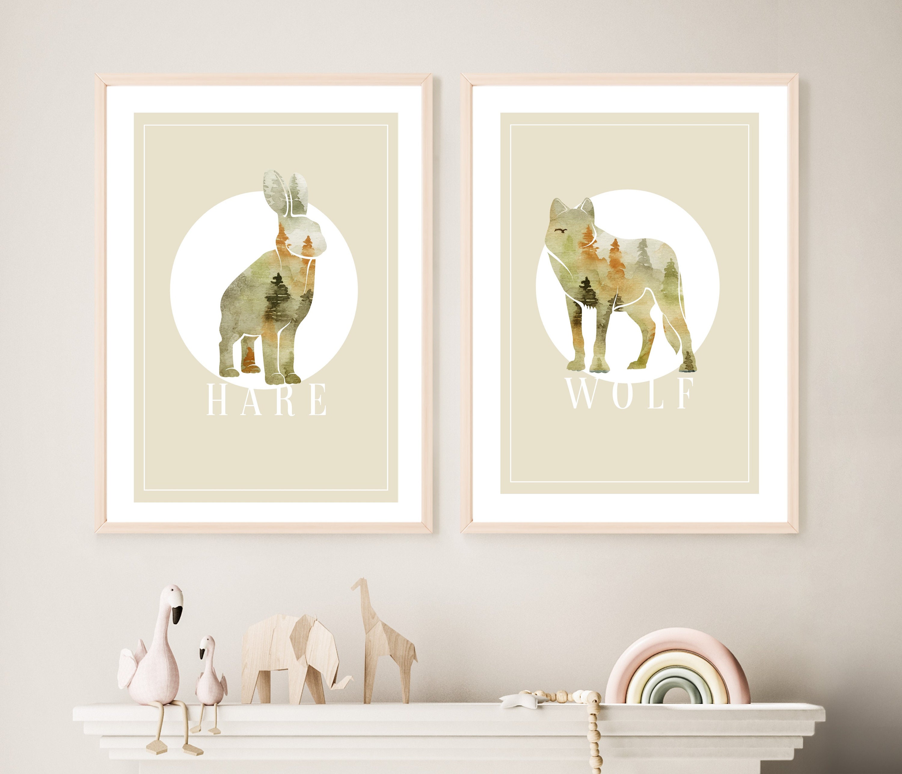SET OF BOHO Nursery Prints Boys Prints Kids Bedroom Art Etsy