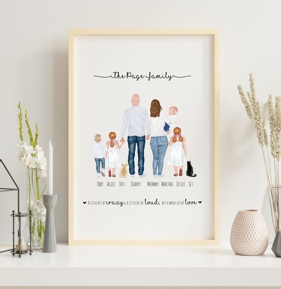 Personalised print A4Gift For mum grandparents kids Family fathers dayGift Print Personalised print A4Gift For mum grandparents kids Family fathers dayGift Print