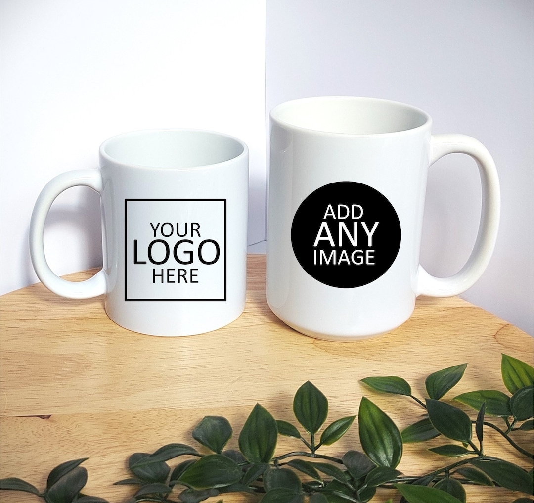 CUSTOM ANY LOGO Mug Large Business Logo Mugs, Picture Mugs, Mugs for